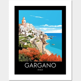 A Pop Art Travel Print of Gargano - Italy Posters and Art